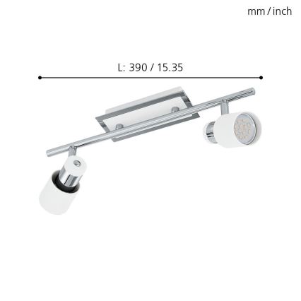 Eglo - Точковий LED світильник 2xGU10-LED/5W/230V