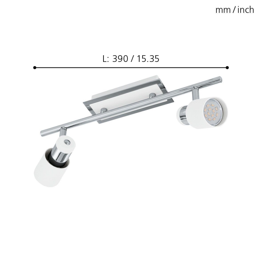 Eglo - Точковий LED світильник 2xGU10-LED/5W/230V