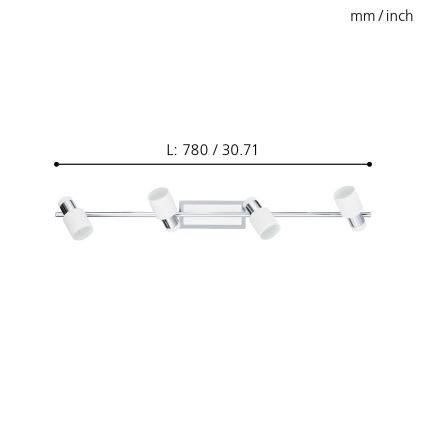 Eglo - Точковий LED світильник 4xGU10-LED/5W/230V