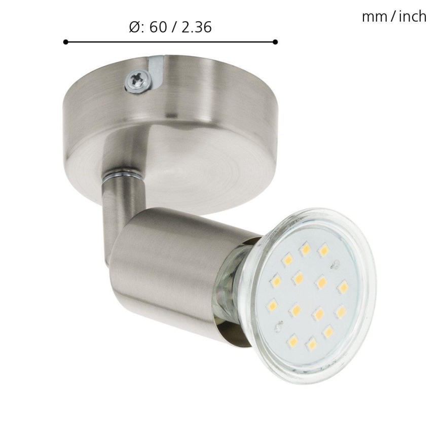 Eglo - Світлодіодний настінний точковий світильник LED 1xGU10/2,8W/230V