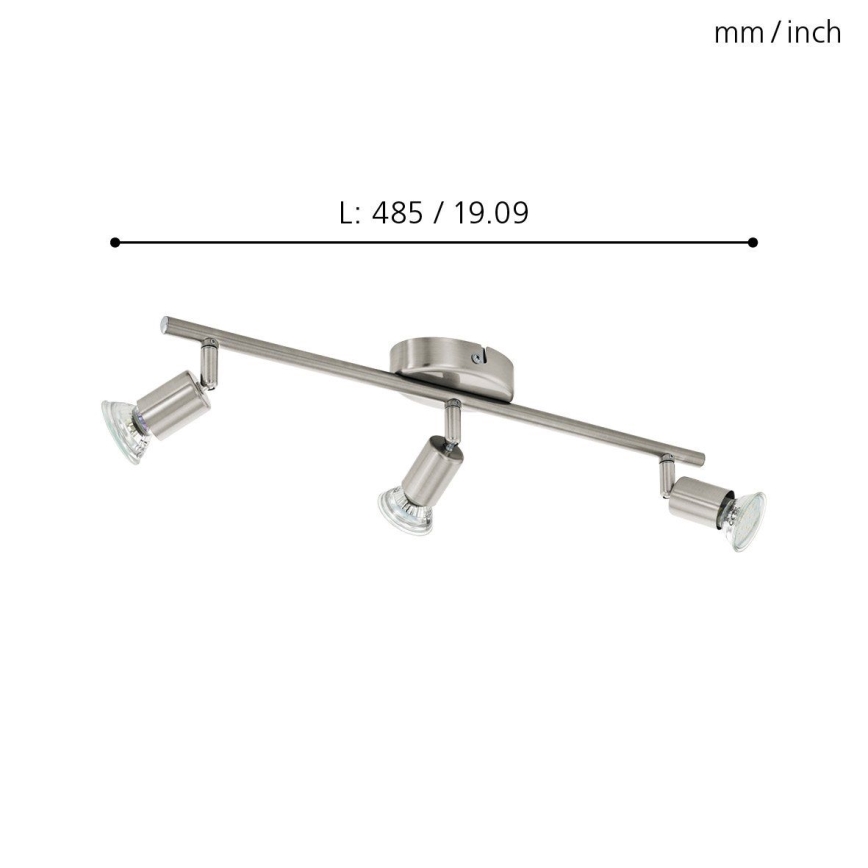 Eglo - Світлодіодний точковий світильник 3xGU10-LED/2,8W/230V