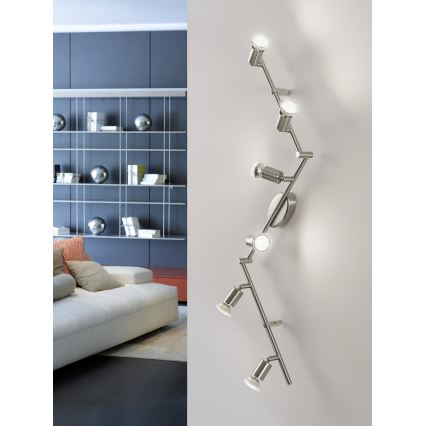 Eglo - Светодиодный точечный светильник 6xGU10-LED/2,8W/230V