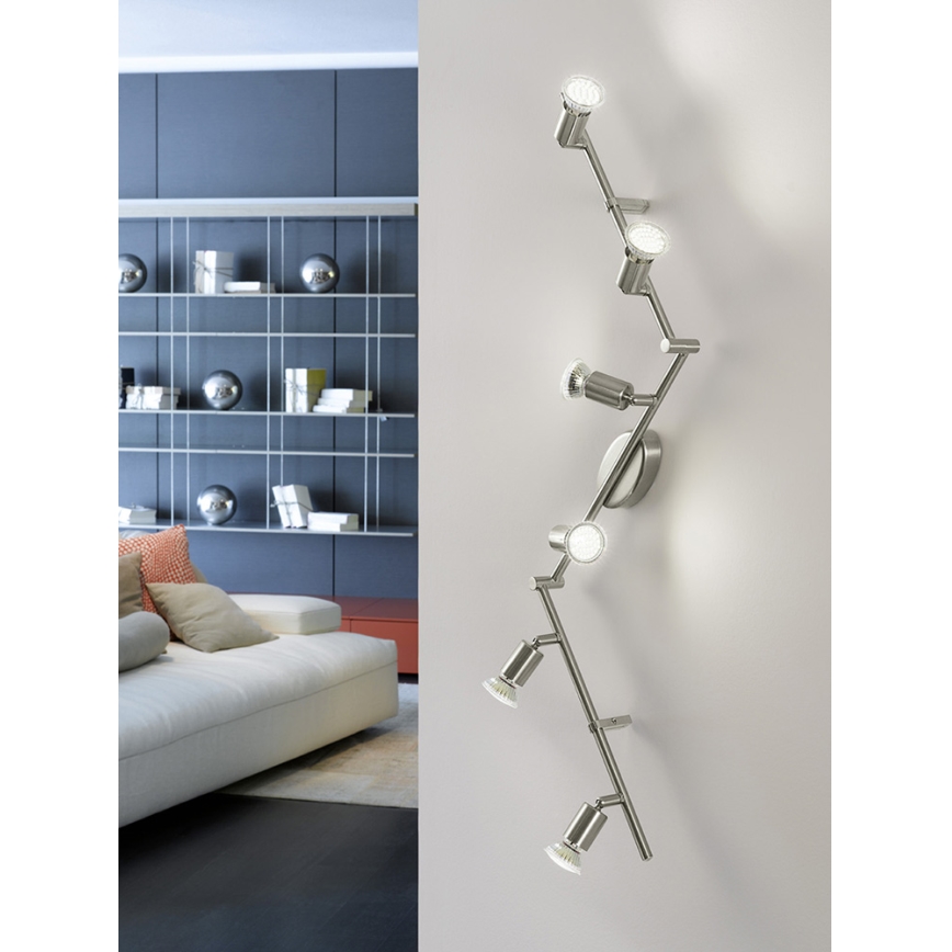 Eglo - Світлодіодний точковий світильник 6xGU10-LED/2,8W/230V