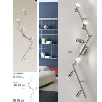 Eglo - Світлодіодний точковий світильник 6xGU10-LED/2,8W/230V