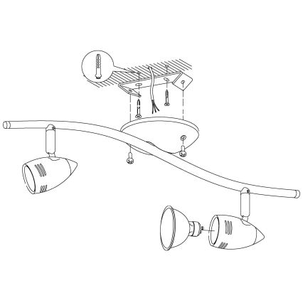 Eglo - Светодиодный точечный светильник 2xGU10/3W/230V