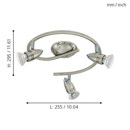 Eglo - Точковий LED світильник 3xGU10/3W/230V
