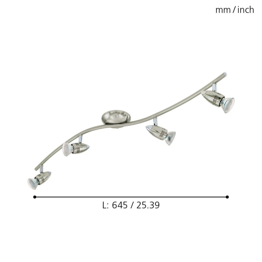 Eglo - Светодиодный точечный светильник 4xGU10-LED/3W/230V