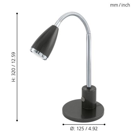 Eglo - Світлодіодна настільна лампа 1xGU10/3W/230V