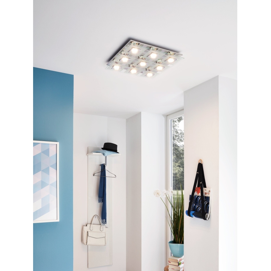 Eglo - Светодиодный потолочный светильник 9xGU10/3W/230V