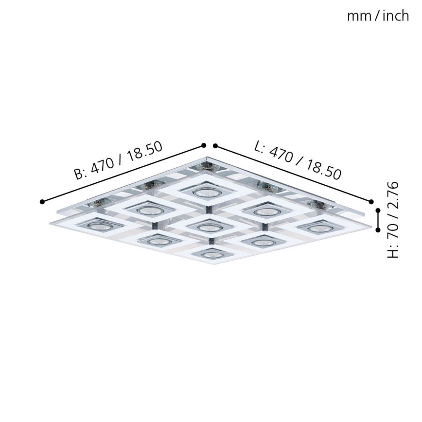 Eglo - Светодиодный потолочный светильник 9xGU10/3W/230V