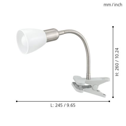 Eglo - Світлодіодна лампа з затискачем 1xE14-LED/4W/230V