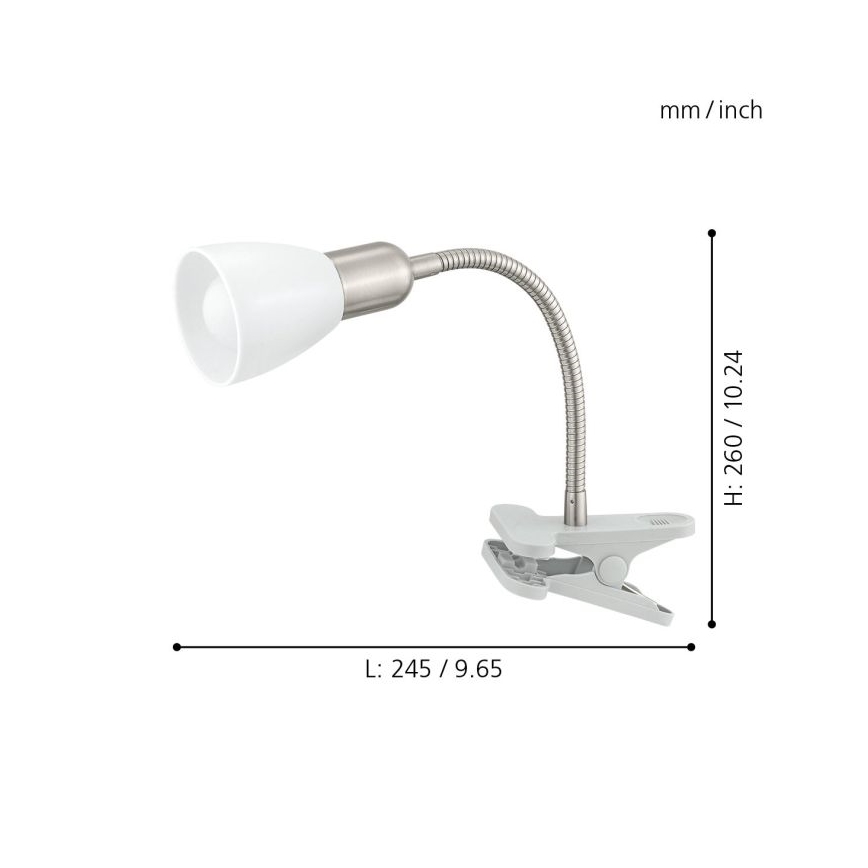 Eglo - Світлодіодна лампа з затискачем 1xE14-LED/4W/230V
