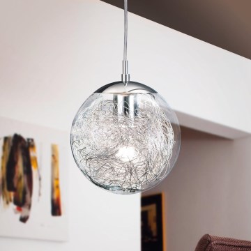 Eglo 93073 - Подвесной светильник на тросе LUBERIO 1xE27/60W/230V Ø 25 см