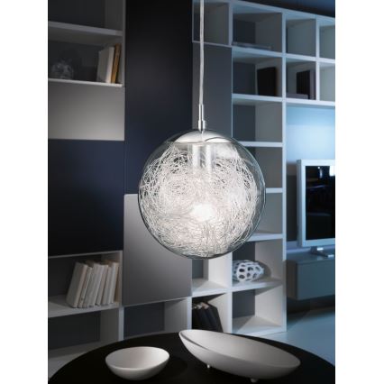 Eglo 93073 - Подвесной светильник на тросе LUBERIO 1xE27/60W/230V Ø 25 см