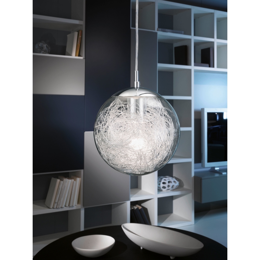 Eglo 93073 - Подвесной светильник на тросе LUBERIO 1xE27/60W/230V Ø 25 см