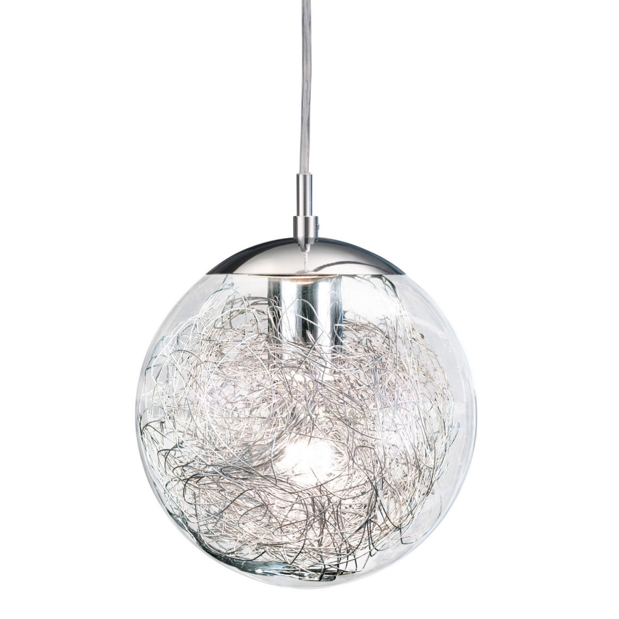 Eglo 93073 - Подвесной светильник на тросе LUBERIO 1xE27/60W/230V Ø 25 см
