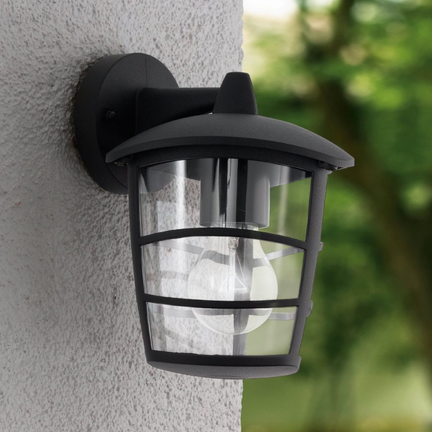 Eglo - Вуличний світлодіодний настінний світильник 1xE27/8,5W/230V IP44