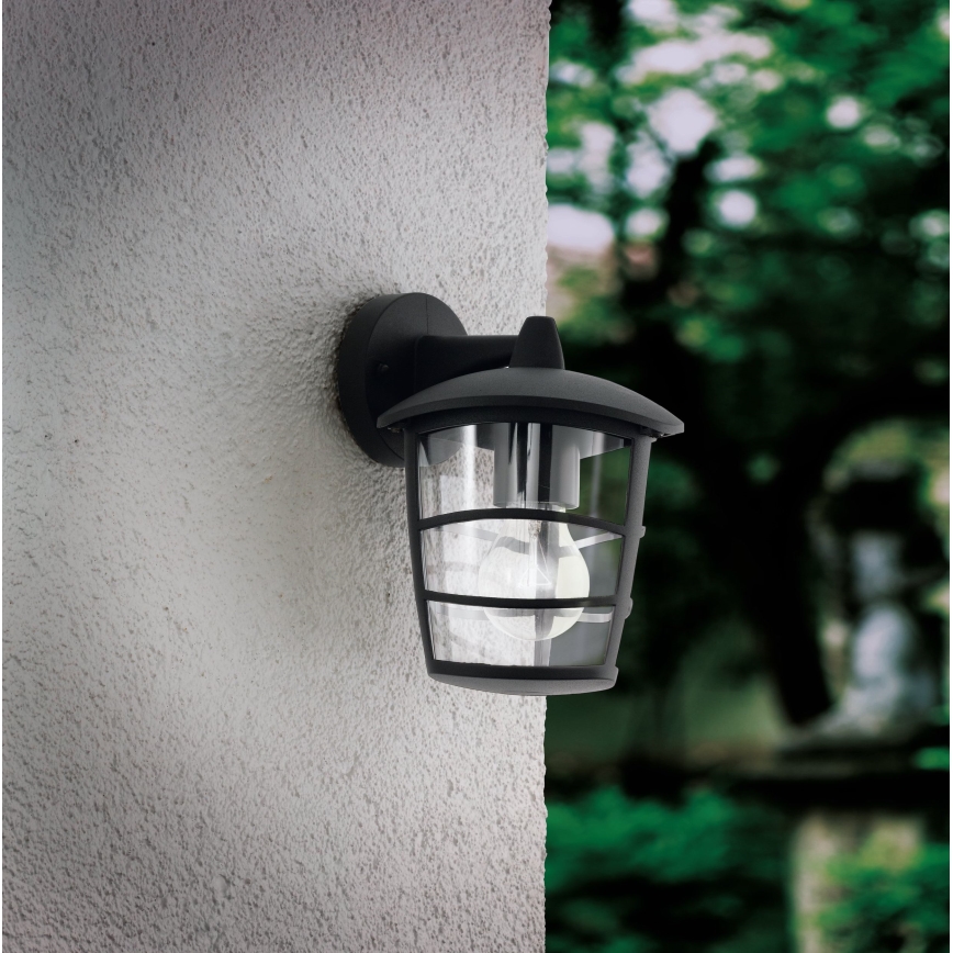 Eglo - Вуличний світлодіодний настінний світильник 1xE27/8,5W/230V IP44