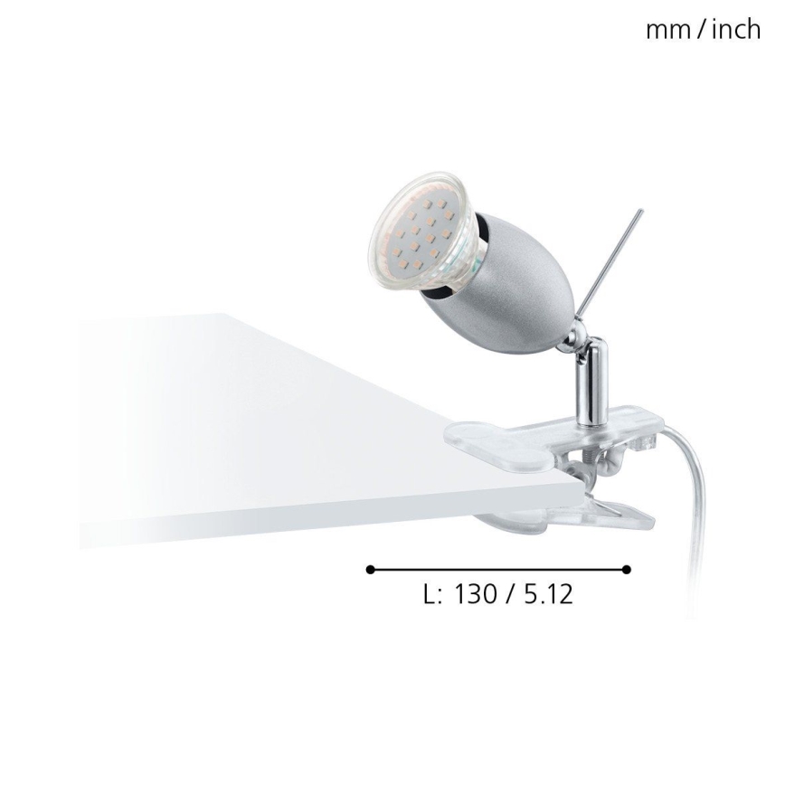 Eglo - Світлодіодна лампа з затискачем 1xGU10/3W/230V
