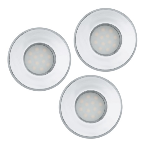 Eglo 93219 - НАБІР 3x Світлодіодний світильник для ванної кімнати IGOA 3xGU10-LED/5W/230V