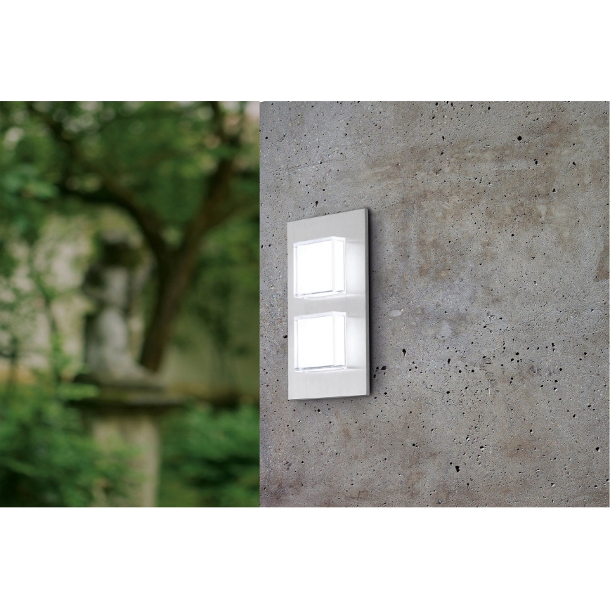 Eglo 93365 - Вуличний світлодіодний настінний світильник PIAS 2xLED/2,5W/230V IP44