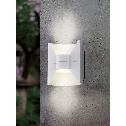 Eglo 93367 - Вуличний світлодіодний настінний світильник REDONDO 2xLED-SMD/2,5W/230V IP44 білий