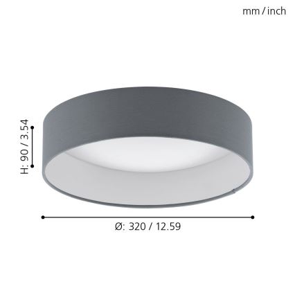 Eglo - Светодиодный потолочный светильник LED/12W/230V