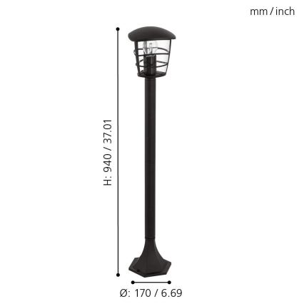 Eglo - Уличный светодиодный светильник E27/8,5W/230V IP44