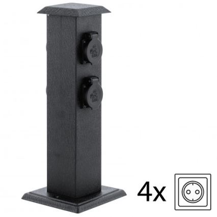 EGLO - Уличная садовая колонна с розетками SCHUKO IP44