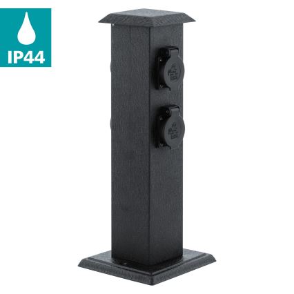 EGLO - Уличная садовая колонна с розетками SCHUKO IP44