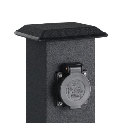 EGLO - Вуличний садовий стовпчик з розетками SCHUKO IP44