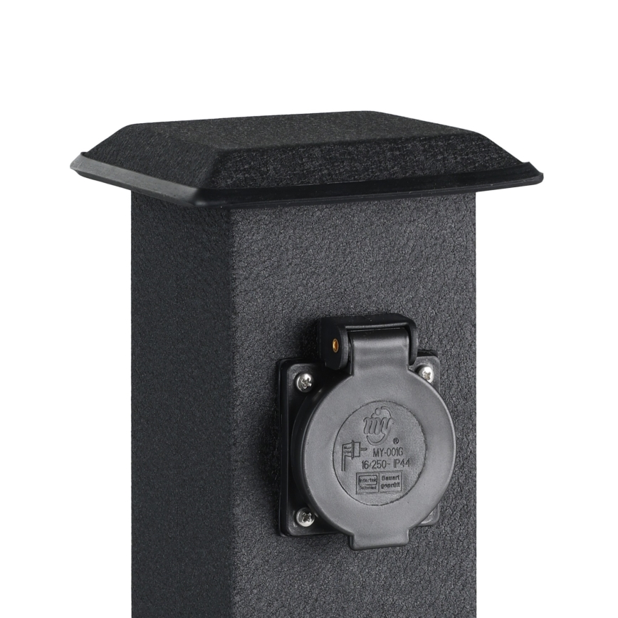 EGLO - Вуличний садовий стовпчик з розетками SCHUKO IP44