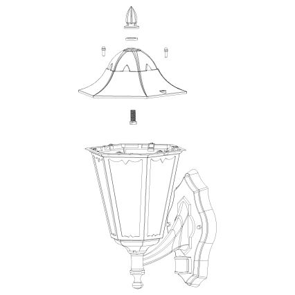 Eglo - Наружный настенный светильник с датчиком 1xE27/60W/230V IP44