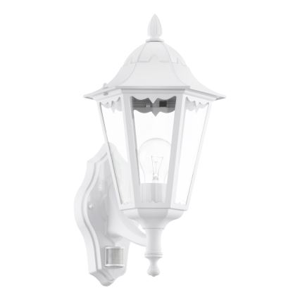 Eglo - Зовнішній настінний світильник з датчиком 1xE27/60W/230V IP44