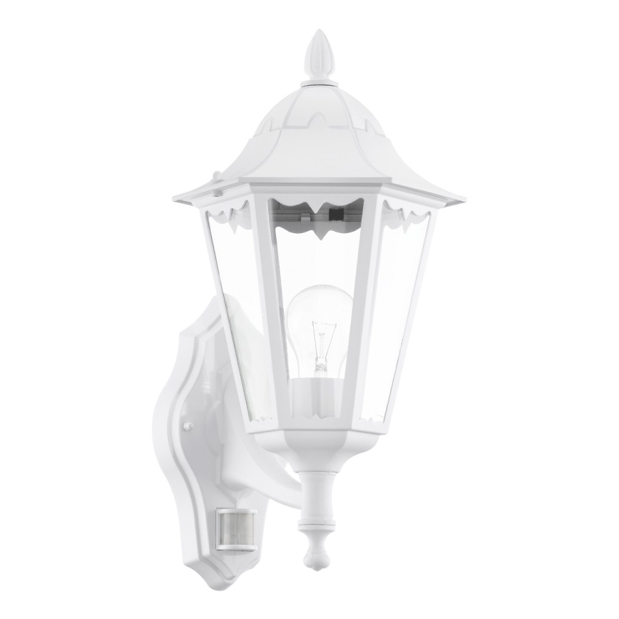 Eglo - Зовнішній настінний світильник з датчиком 1xE27/60W/230V IP44