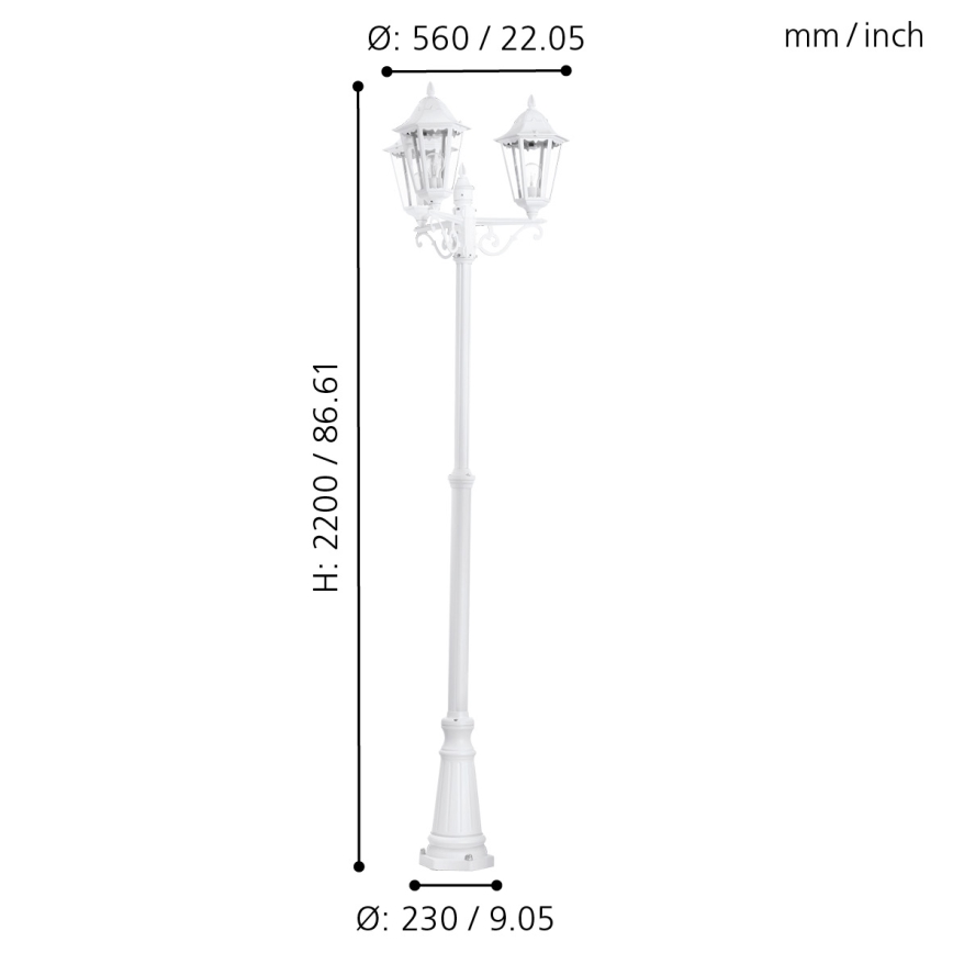 Eglo Вуличний світильник 3xE27/60W/230V IP44