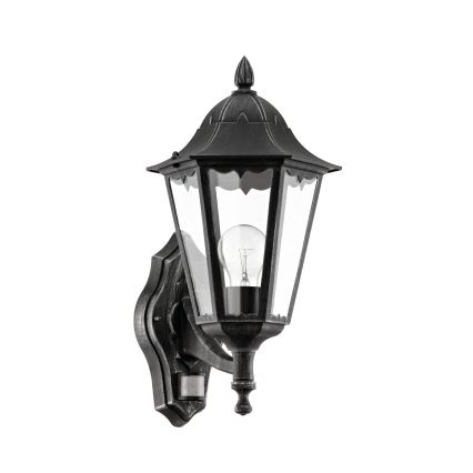 Eglo - Зовнішній настінний світильник з датчиком 1xE27/60W/230V IP44
