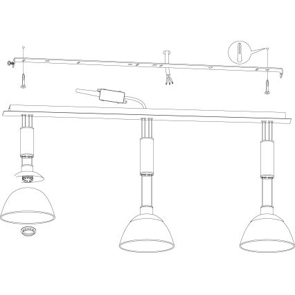 Eglo 93468 - Світлодіодний підвісний світильник MONTEFIO 3xLED/6W/230V