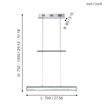 Eglo - LED з регульованою яскравістю світильник LED/24W/230V