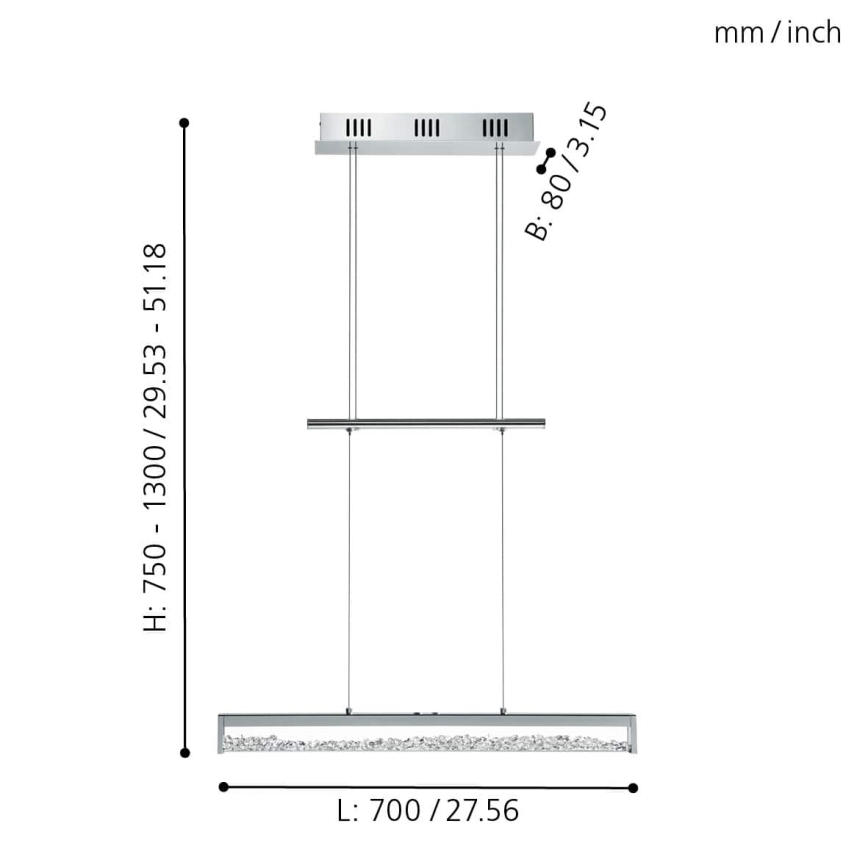 Eglo - LED з регульованою яскравістю світильник LED/24W/230V
