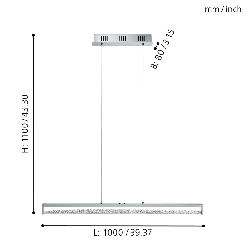 Eglo - Светодиодный светильник с регулированием яркости LED/32W/230V