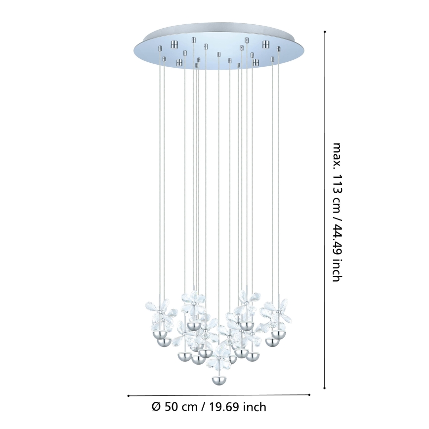 Eglo 93662 - LED-люстра на тросі PIANOPOLI LED/44W/230V