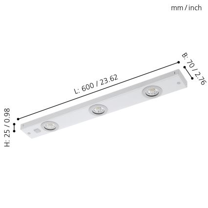 Eglo - Точковий LED світильник 3xLED/2,3W/230V