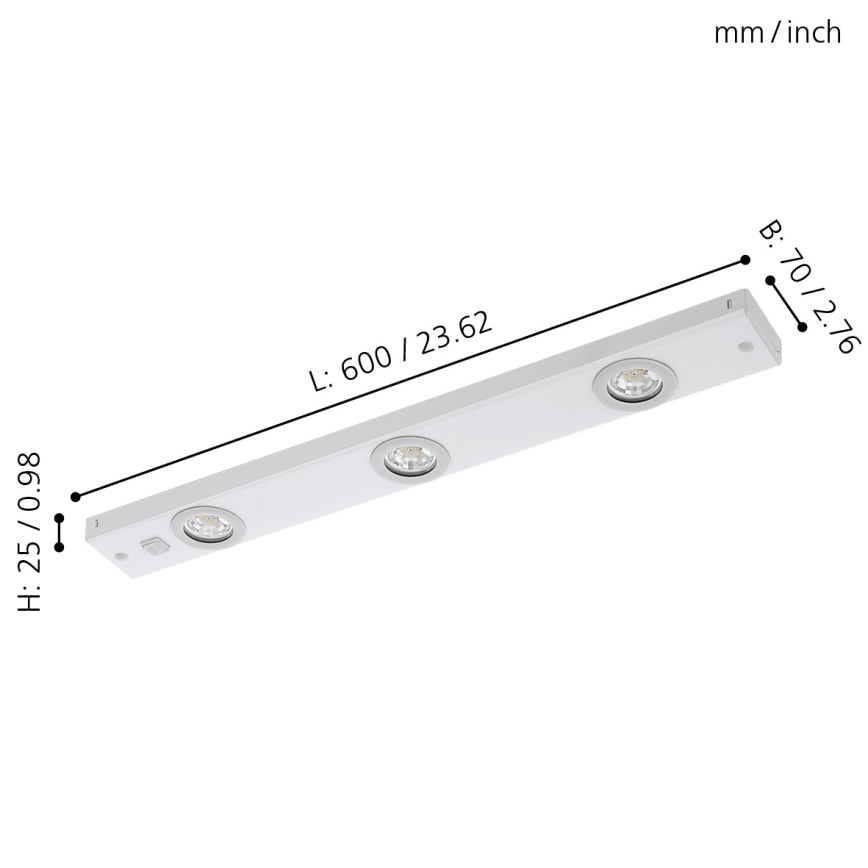 Eglo - Точковий LED світильник 3xLED/2,3W/230V