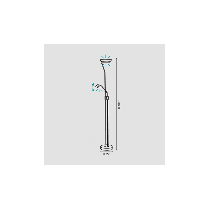 Eglo - LED лампа з регулюванням яскравості LED/17,28W + LED/2,88W