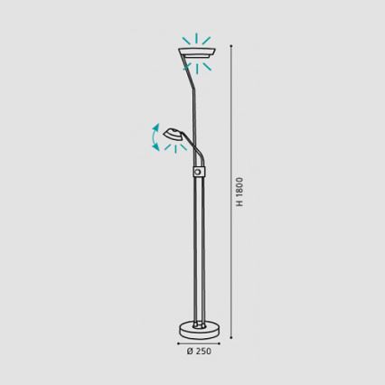 Eglo - Светодиодная лампа с регулированием яркости LED/17,28W + LED/2,88W