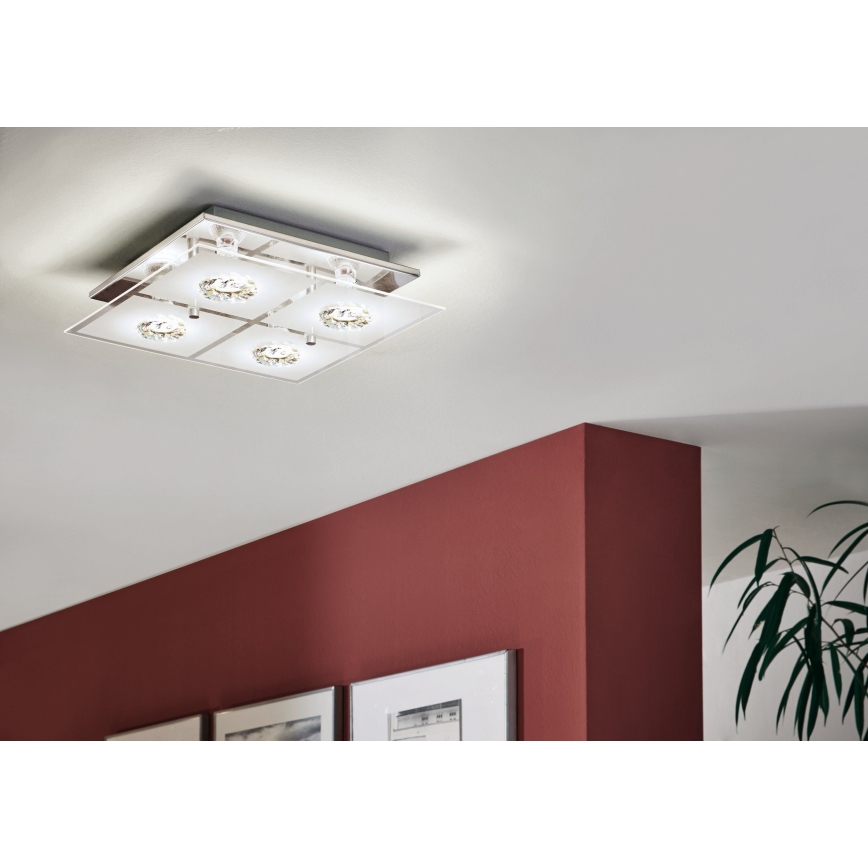 Eglo 93783 - Светодиодный потолочный светильник RONCATO 4xGU10/3W/230V