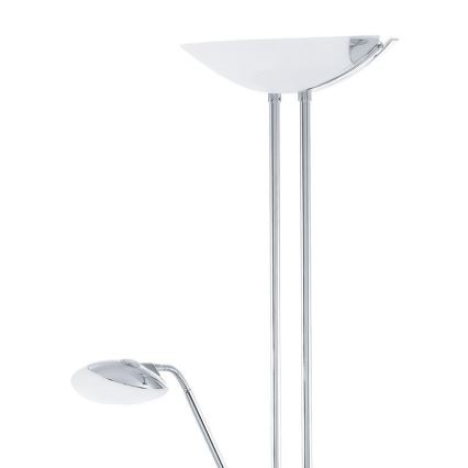Eglo - LED Торшер з регулюванням яскравості LED/20W + LED/2,5W глянцевий хром