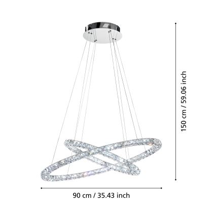 Eglo - Светодиодная подвесная люстра LED/56,1W/230V