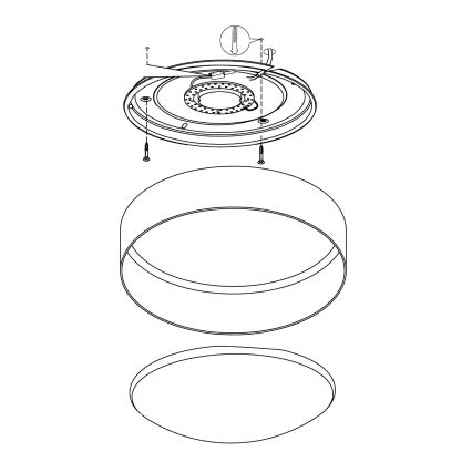 Eglo - Світлодіодний стельовий світильник LED/12W/230V
